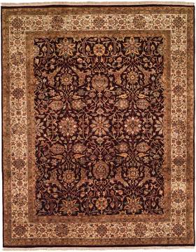 Kalaty KABIR Purple Rectangle 6x9 ft Wool and Silk Carpet 133251