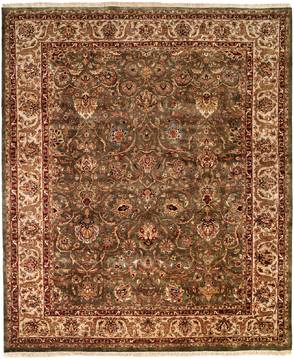 Kalaty KABIR Green Round 7 to 8 ft Wool and Silk Carpet 133255