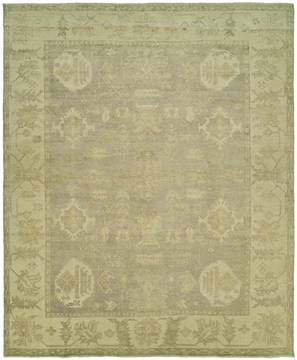 Kalaty KARAMAN Green Rectangle 8x10 ft Wool Carpet 133301