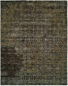 Kalaty MADISON Brown Rectangle 4x6 ft Wool and Silkette Carpet 133354
