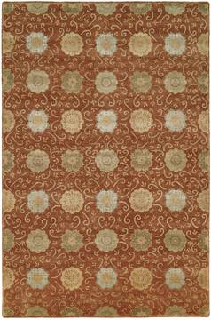 Kalaty NIRVANA Red Rectangle 10x14 ft Wool and Silkette Carpet 133411