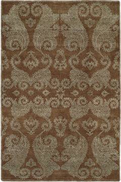 Kalaty NIRVANA Brown Rectangle 10x14 ft Wool and Silkette Carpet 133432