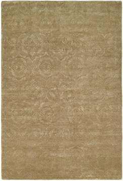 Kalaty NIRVANA Beige Rectangle 3x5 ft Wool and Silkette Carpet 133445