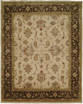Kalaty OUSHAK Beige Rectangle 10x14 ft Wool Carpet 133576