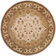 Kalaty OUSHAK Beige Round 9 ft and Larger Wool Carpet 133614