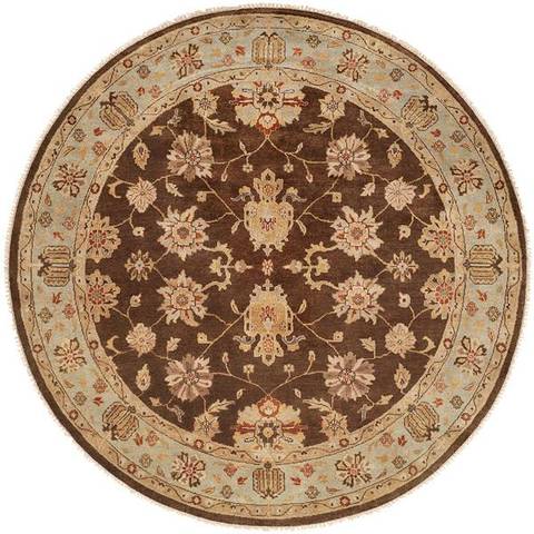 Kalaty OUSHAK Brown Round 100 X 100 Area Rug OU-458 R10 835-133671 Image 0