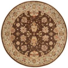 Kalaty OUSHAK Brown Round 9 ft and Larger Wool Carpet 133671