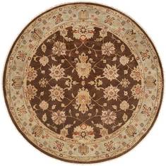 Kalaty OUSHAK Brown Round 10'0" X 10'0" Area Rug OU-458 R10 835-133671