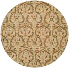 Kalaty ROYAL MANNER DERBYSH Beige Round 5 to 6 ft Wool Carpet 133887