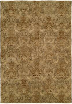 Kalaty ROYAL MANNER DERBYSH Beige Rectangle 6x9 ft Wool Carpet 133894