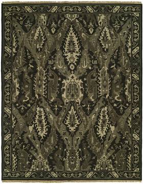 Kalaty SOUMAK NATURAL Green Rectangle 8x10 ft Wool Carpet 134046