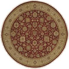 Kalaty SOUMAK Red Round 7 to 8 ft Wool Carpet 134177