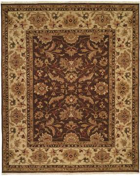 Kalaty SOUMAK Brown Rectangle 6x9 ft Wool Carpet 134224