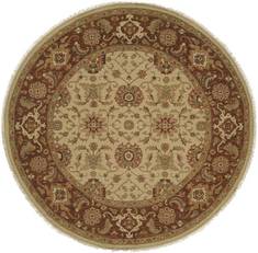 Kalaty SOUMAK Beige Round 5 to 6 ft Wool Carpet 134244