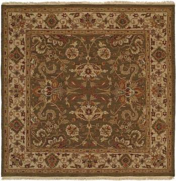 Kalaty SOUMAK Green Square 5 to 6 ft Wool Carpet 134249