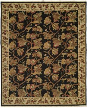 Kalaty SOUMAK Black Rectangle 2x3 ft Wool Carpet 134251