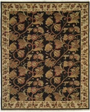 Kalaty SOUMAK Black Rectangle 8x10 ft Wool Carpet 134257