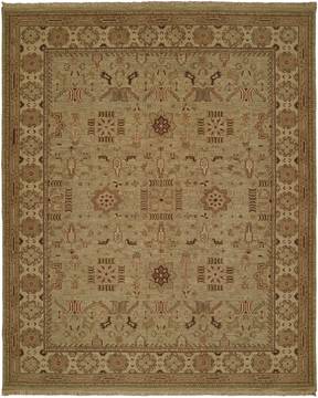 Kalaty SOUMAK Green Round 7 to 8 ft Wool Carpet 134281