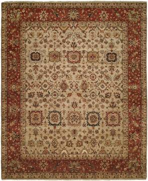 Kalaty TAHARA Beige Rectangle 10x14 ft Wool Carpet 134387