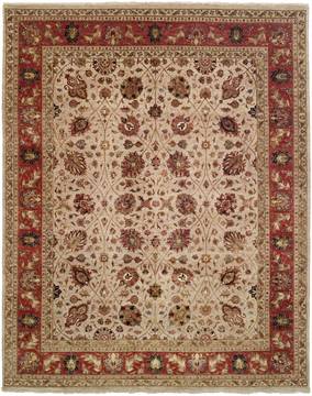 Kalaty TABERNACLE Beige Rectangle 6x9 ft Wool and Silk Carpet 134423