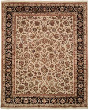 Kalaty TABERNACLE Beige Rectangle 4x6 ft Wool and Silk Carpet 134426
