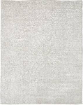 Kalaty RENZO Grey Rectangle 9x12 ft Wool and Silkette Carpet 134883