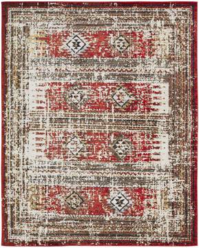 Kalaty SOLSTICE Red Rectangle 5x8 ft Polypropylene Carpet 134935