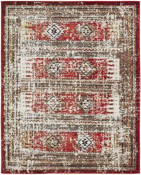 Kalaty SOLSTICE Red Rectangle 8x10 ft Polypropylene Carpet 134936
