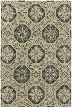 Kalaty SEVILLE Grey Rectangle 2x3 ft Wool and Silkette Carpet 135026