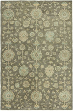 Kalaty SEVILLE Green Rectangle 4x6 ft Wool and Silkette Carpet 135084