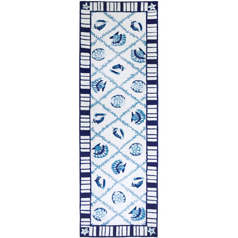 Jellybean Coastal Blue Runner 24 X 76 Area Rug AR-HF034K 815-135304 Image 0