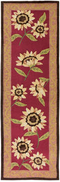 Jellybean Garden And Floral Red Runner 2'4" X 7'6" Area Rug AR-JB075K 815-135306