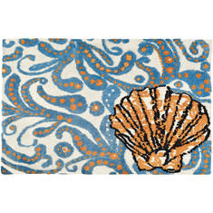 Jellybean Coastal Blue Rectangle 2x3 ft Microfiber Carpet 135313