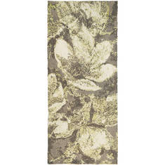Jellybean Garden and Floral Grey Runner 6 ft and Smaller Polyester Carpet 135316
