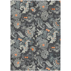 Jellybean Garden And Floral Grey 3'0" X 5'0" Area Rug PMF-BT001C 815-135317