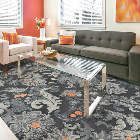 Jellybean Garden And Floral Grey 50 X 70 Area Rug PMF-BT001E 815-135318 Image 1
