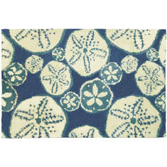 Jellybean Coastal Blue Rectangle 2x3 ft Polyester Carpet 135320