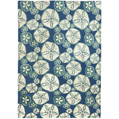 Jellybean Coastal Blue Rectangle 3x5 ft Microfiber Carpet 135321