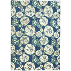 Jellybean Coastal Blue Rectangle 5x7 ft Microfiber Carpet 135322