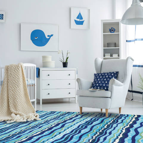 Jellybean Coastal Blue 50 X 70 Area Rug PMF-KMC001E 815-135332 Image 1