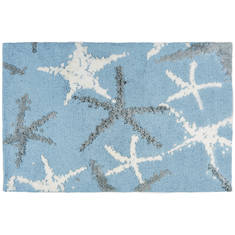 Jellybean Coastal Blue Rectangle 2x3 ft Microfiber Carpet 135335