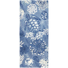 Jellybean Coastal Blue Runner 2'2" X 5'0" Area Rug PMF-MC001J 815-135344