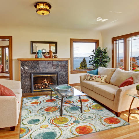 Jellybean Coastal White 50 X 70 Area Rug PMF-RRW001E 815-135346 Image 1