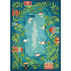 Jellybean Coastal Blue 5'0" X 7'0" Area Rug PP-CY005E 815-135369