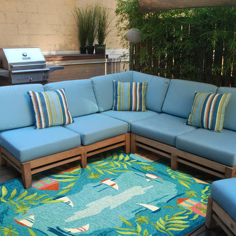 Jellybean Coastal Blue 80 X 100 Area Rug PP-CY005G 815-135370 Image 1