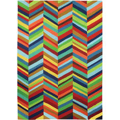 Jellybean Pattern Multicolor Rectangle 3x5 ft Polypropylene Carpet 135390