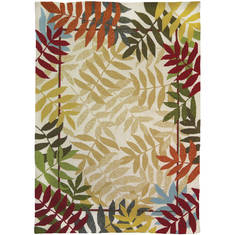 Jellybean Garden and Floral Beige Rectangle 8x10 ft Polypropylene Carpet 135420