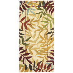 Jellybean Garden and Floral Beige Rectangle 2x4 ft Polypropylene Carpet 135421