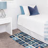 Jellybean Pattern Blue Runner 22 X 50 Area Rug PP-PLY001J 815-135432 Thumb 1