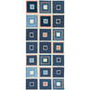 Jellybean Pattern Blue Runner 22 X 50 Area Rug PP-PLY001J 815-135432 Thumb 0